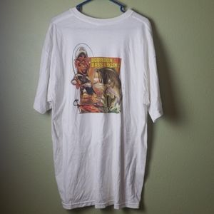 Autographed Team Evan Williams Bourbon Bass Fishing T-shirt Size XL